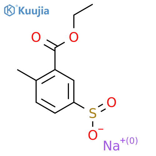 Sodium 3-(ethoxycarbonyl)-4-methylbenzene-1-sulfinate structure