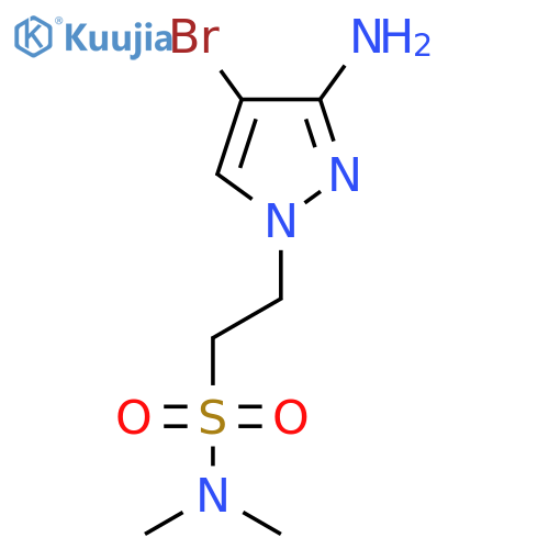 2-(3-amino-4-bromo-1H-pyrazol-1-yl)-N,N-dimethylethane-1-sulfonamide structure