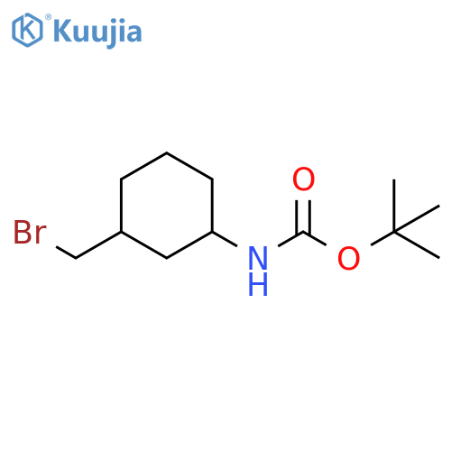1,1-Dimethylethyl N-[3-(bromomethyl)cyclohexyl]carbamate structure