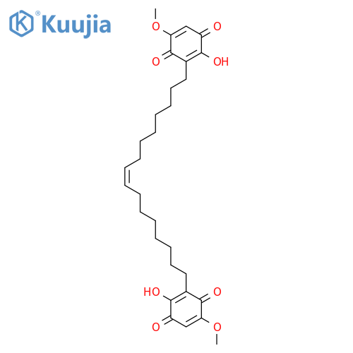 2,5-Cyclohexadiene-1,4-dione,2,2'-(8Z)-8-hexadecene-1,16-diylbis[3-hydroxy-6-methoxy- (9CI) structure