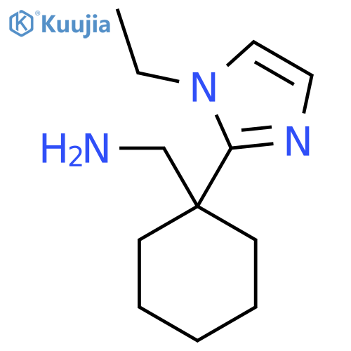 [1-(1-ethyl-1H-imidazol-2-yl)cyclohexyl]methanamine structure