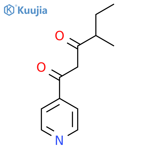 4-Methyl-1-(pyridin-4-yl)hexane-1,3-dione structure