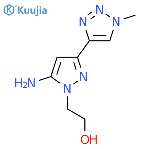 2-[5-amino-3-(1-methyl-1H-1,2,3-triazol-4-yl)-1H-pyrazol-1-yl]ethan-1-ol structure