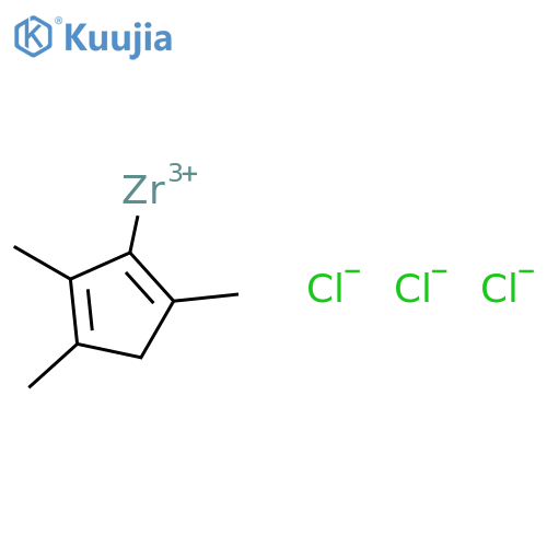 1,2,4-Trimethylcyclopentadienyl zirconiumtrichloride structure