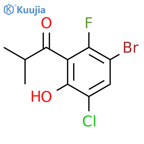 1-(3-bromo-5-chloro-2-fluoro-6-hydroxyphenyl)-2-methylpropan-1-one structure