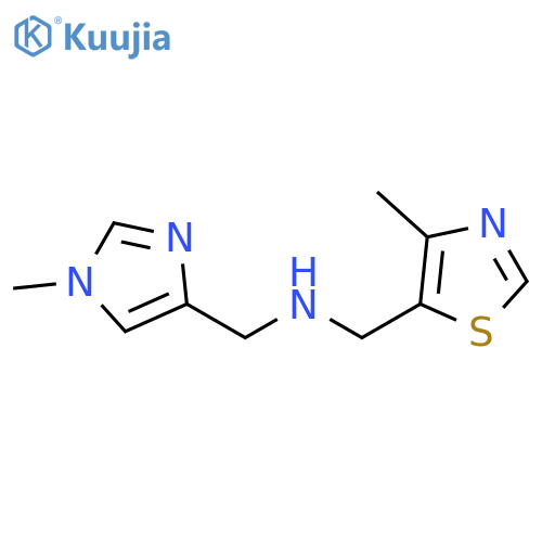 5-Thiazolemethanamine, 4-methyl-N-[(1-methyl-1H-imidazol-4-yl)methyl]- structure