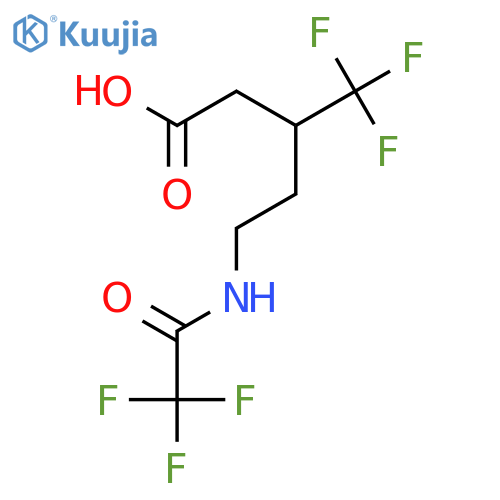 5-(Trifluoroacetamido)-3-(trifluoromethyl)pentanoic acid structure