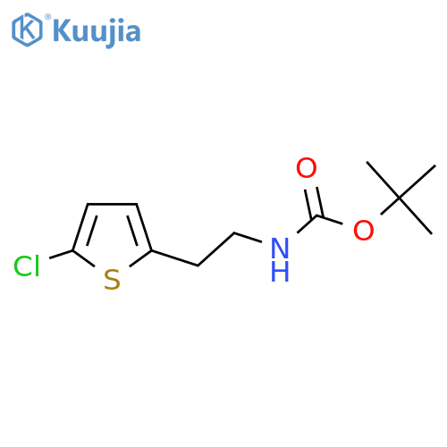 tert-butyl N-[2-(5-chlorothiophen-2-yl)ethyl]carbamate structure