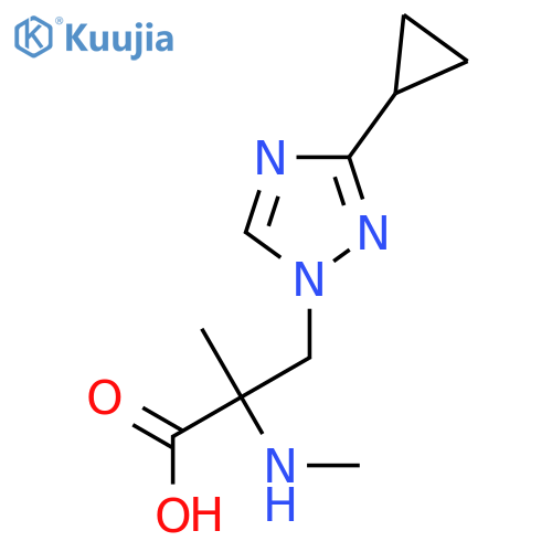 3-(3-cyclopropyl-1H-1,2,4-triazol-1-yl)-2-methyl-2-(methylamino)propanoic acid structure