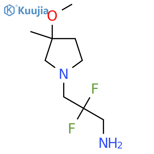 2,2-Difluoro-3-(3-methoxy-3-methylpyrrolidin-1-yl)propan-1-amine structure