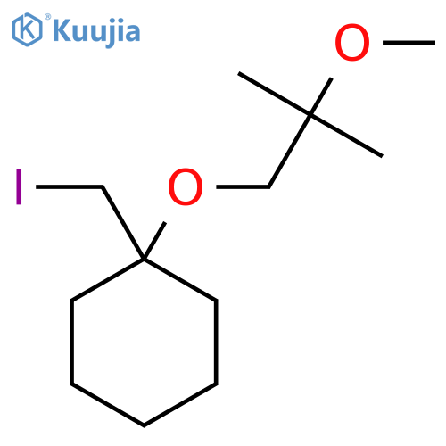 1-(Iodomethyl)-1-(2-methoxy-2-methylpropoxy)cyclohexane structure