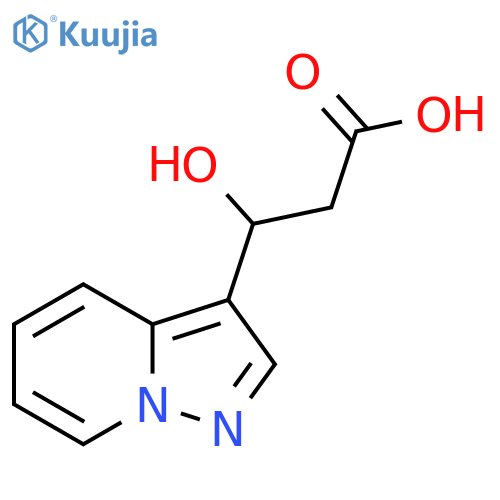 3-Hydroxy-3-{pyrazolo[1,5-a]pyridin-3-yl}propanoic acid structure