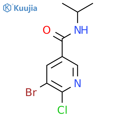 5-Bromo-6-chloro-N-(propan-2-yl)pyridine-3-carboxamide structure