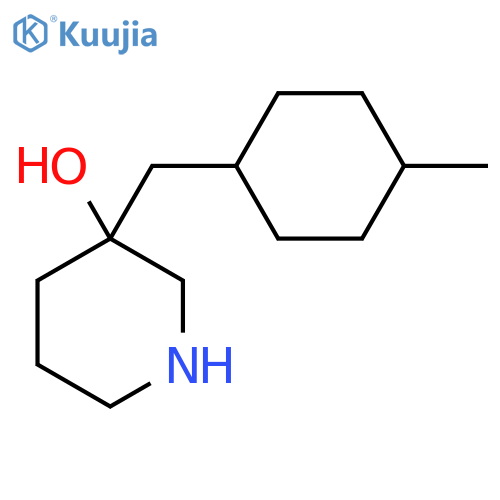 3-(4-methylcyclohexyl)methylpiperidin-3-ol structure