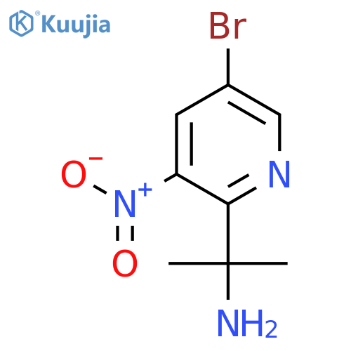 2-(5-bromo-3-nitropyridin-2-yl)propan-2-amine structure