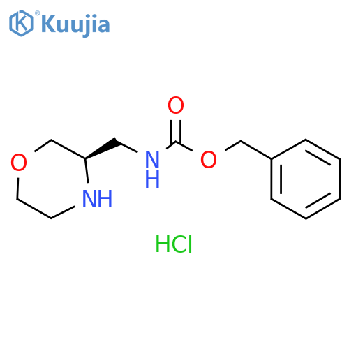 Carbamic acid, N-​[(3R)​-​3-​morpholinylmethyl]​-​, phenylmethyl ester, hydrochloride (1:1) structure