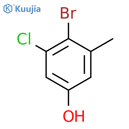 4-Bromo-3-chloro-5-methylphenol structure