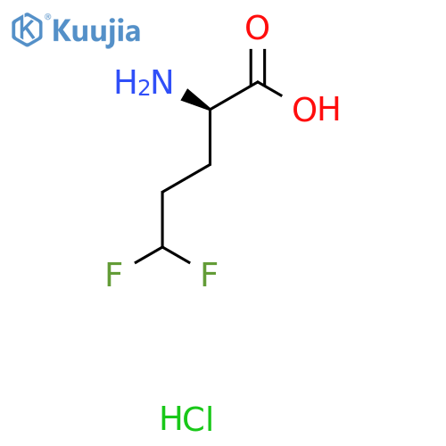 (2R)-2-amino-5,5-difluoropentanoic acid hydrochloride structure