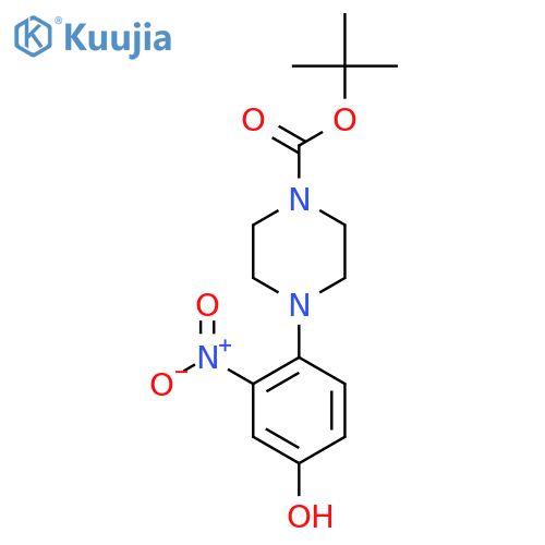 Tert-butyl 4-(4-hydroxy-2-nitrophenyl)piperazine-1-carboxylate structure