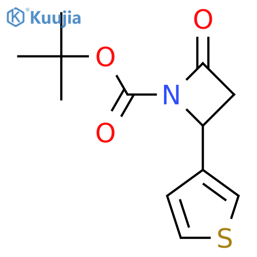 Tert-butyl 2-oxo-4-(thiophen-3-yl)azetidine-1-carboxylate structure