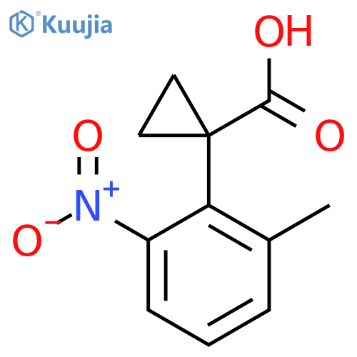 1-(2-methyl-6-nitrophenyl)cyclopropane-1-carboxylic acid structure