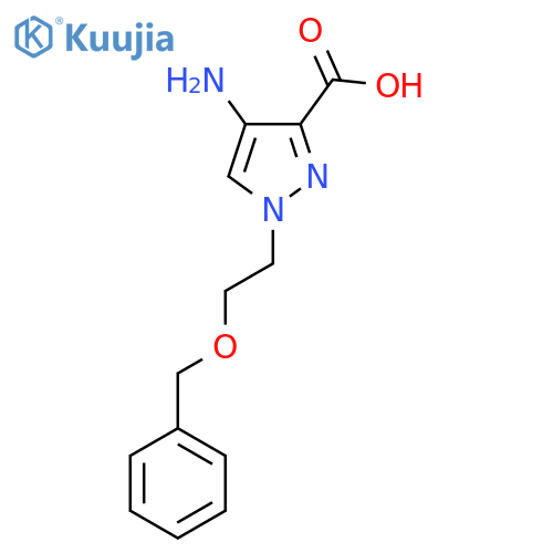 4-amino-1-[2-(benzyloxy)ethyl]-1H-pyrazole-3-carboxylic acid structure