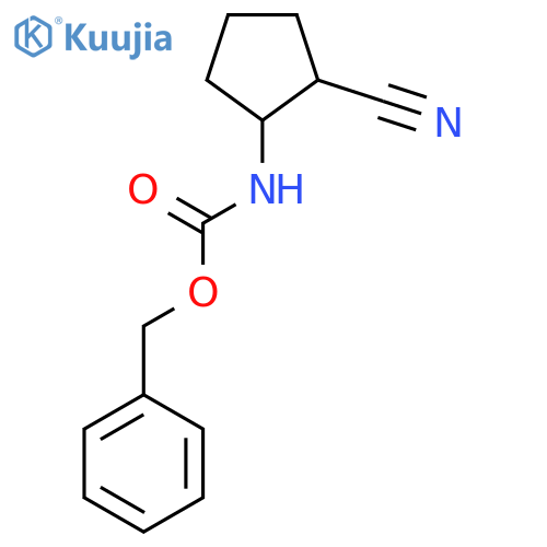 Benzyl N-(2-cyanocyclopentyl)carbamate structure