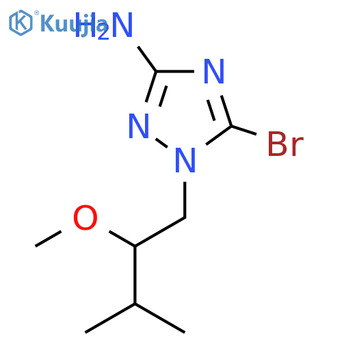5-bromo-1-(2-methoxy-3-methylbutyl)-1H-1,2,4-triazol-3-amine structure