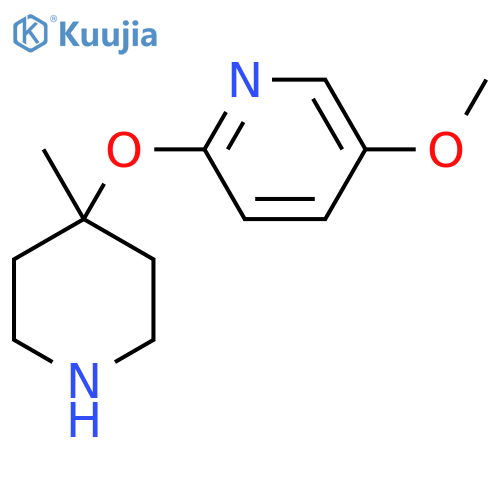 5-methoxy-2-(4-methylpiperidin-4-yl)oxypyridine structure