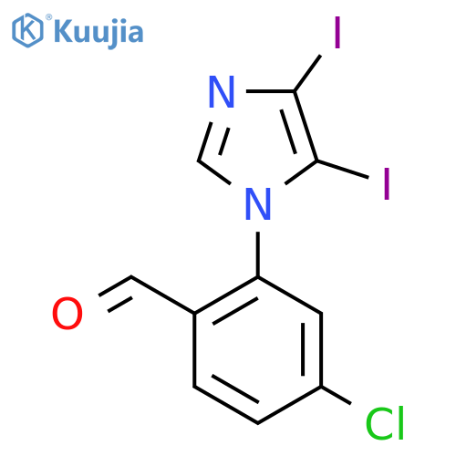 4-chloro-2-(4,5-diiodo-1H-imidazol-1-yl)benzaldehyde structure