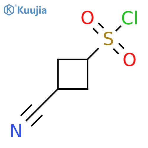 3-cyanocyclobutane-1-sulfonyl chloride structure