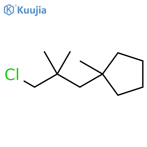 Cyclopentane, 1-(3-chloro-2,2-dimethylpropyl)-1-methyl- structure