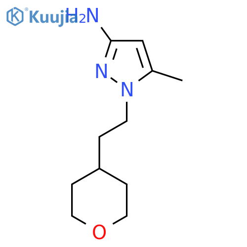 5-methyl-1-[2-(oxan-4-yl)ethyl]-1H-pyrazol-3-amine structure