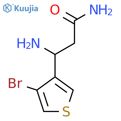 3-Amino-3-(4-bromothiophen-3-yl)propanamide structure
