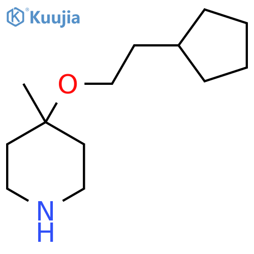 4-(2-Cyclopentylethoxy)-4-methylpiperidine structure