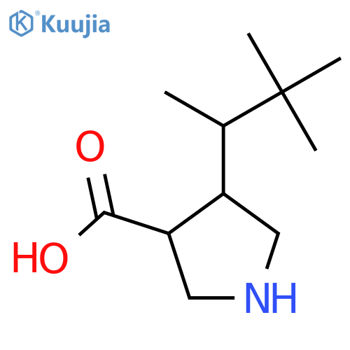 4-(3,3-Dimethylbutan-2-yl)pyrrolidine-3-carboxylic acid structure