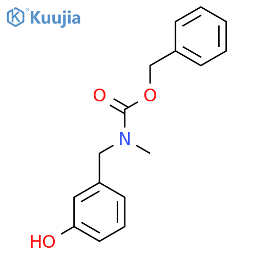 benzyl N-[(3-hydroxyphenyl)methyl]-N-methylcarbamate structure