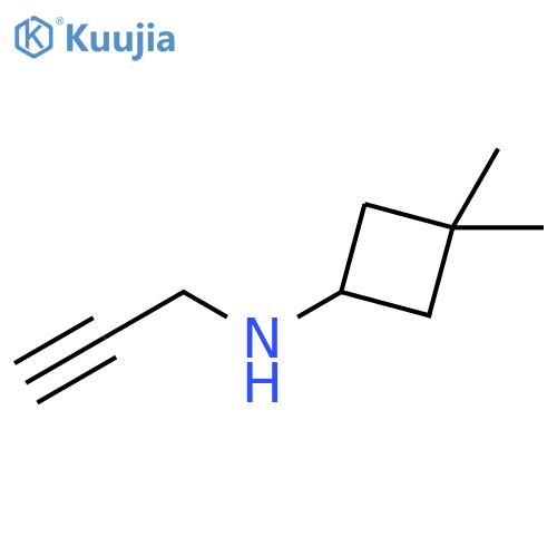 3,3-dimethyl-N-(prop-2-yn-1-yl)cyclobutan-1-amine structure