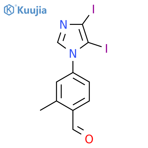 4-(4,5-diiodo-1H-imidazol-1-yl)-2-methylbenzaldehyde structure