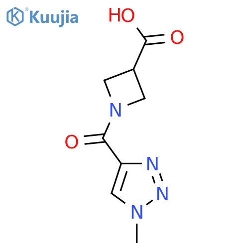 1-(1-methyl-1H-1,2,3-triazole-4-carbonyl)azetidine-3-carboxylic acid structure