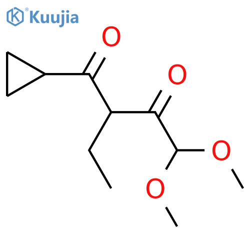 1-Cyclopropyl-2-ethyl-4,4-dimethoxybutane-1,3-dione structure