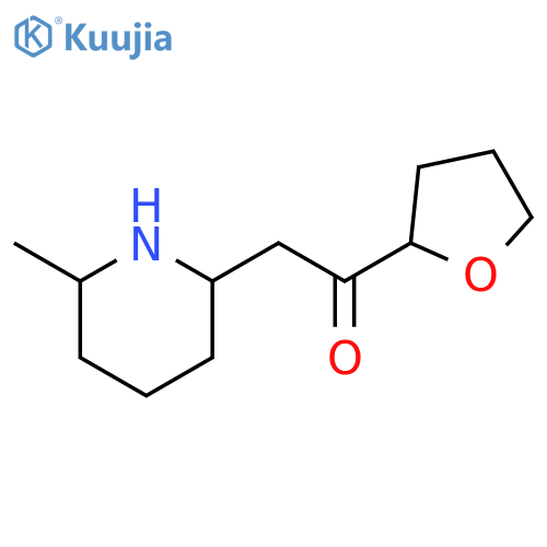 2-(6-methylpiperidin-2-yl)-1-(oxolan-2-yl)ethan-1-one structure
