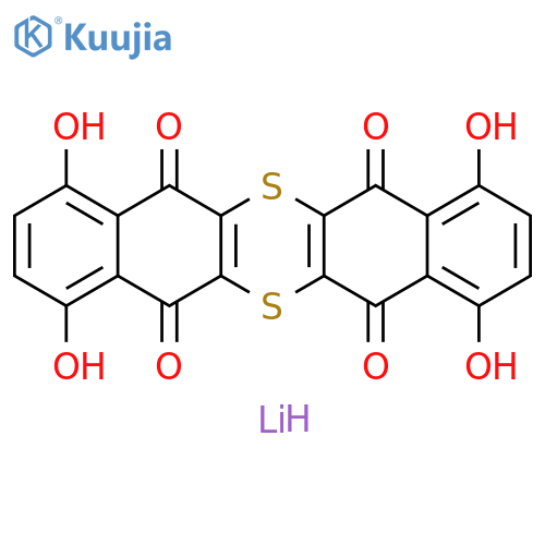 Dibenzo[b,i]thianthrene-5,7,12,14-tetrone, 1,4,8,11-tetrahydroxy-, lithium salt (1:4) structure