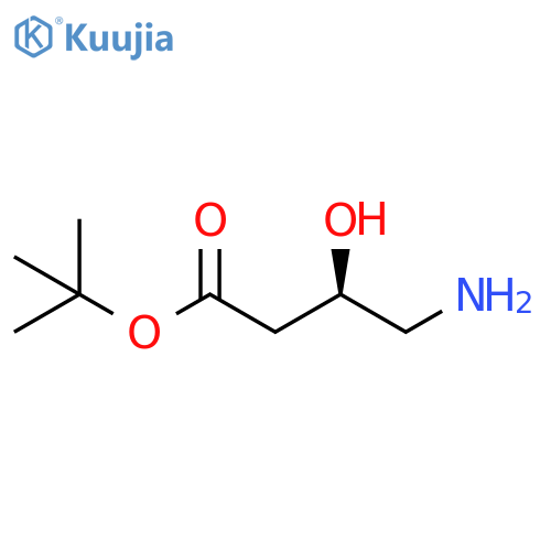 Butanoic acid, 4-amino-3-hydroxy-, 1,1-dimethylethyl ester, (3R)- structure