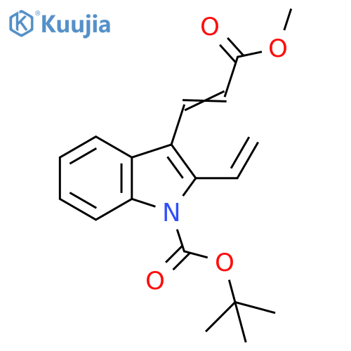 1,1-Dimethylethyl 2-ethenyl-3-(3-methoxy-3-oxo-1-propen-1-yl)-1H-indole-1-carboxylate structure
