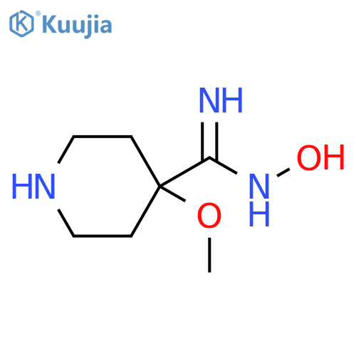 N'-hydroxy-4-methoxypiperidine-4-carboximidamide structure