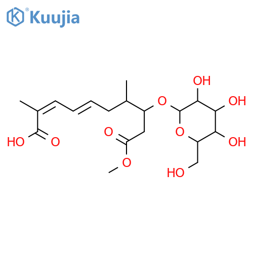 8-Hydroxy-2,7-dimethyl-2,4-decadienedioic acid; (2E,4E,7ξ,8R)-form, 10-Me ester, 8-O-β-D-glucopyranoside structure