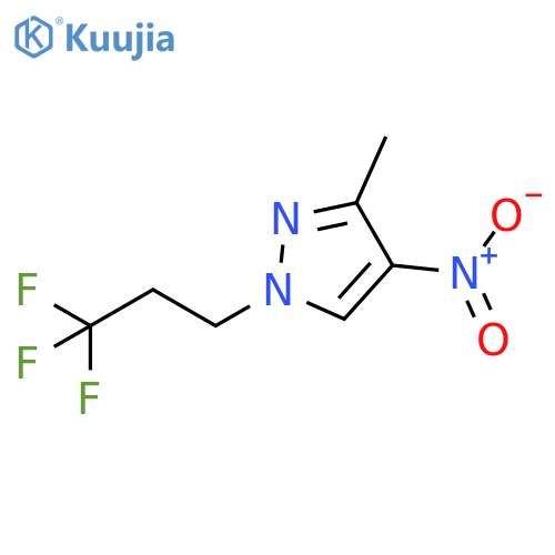 1H-Pyrazole, 3-methyl-4-nitro-1-(3,3,3-trifluoropropyl)- structure