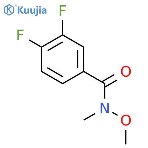 3,4-Difluoro-N-methoxy-N-methylbenzamide structure