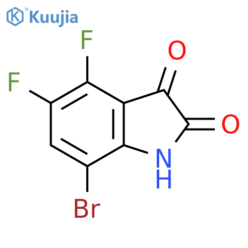 7-bromo-4,5-difluoro-2,3-dihydro-1H-indole-2,3-dione structure